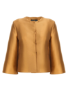 Alberta Ferretti Short Profile Casual Jacket In Beige