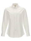 Brunello Cucinelli Men's Cotton Canvas Button-collar Dress Shirt In White