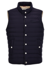 Brunello Cucinelli Bonded Taffeta Down Gilet In Blue