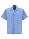 Jil Sander Collared Shirt In Lightweight Poplin In Light Blue