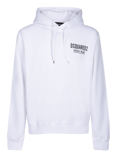 DSQUARED2 CERESIO 9 COOL WHITE HOODIE