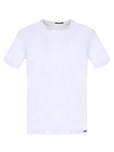 TOM FORD WHITE STRETCH COTTON T-SHIRT