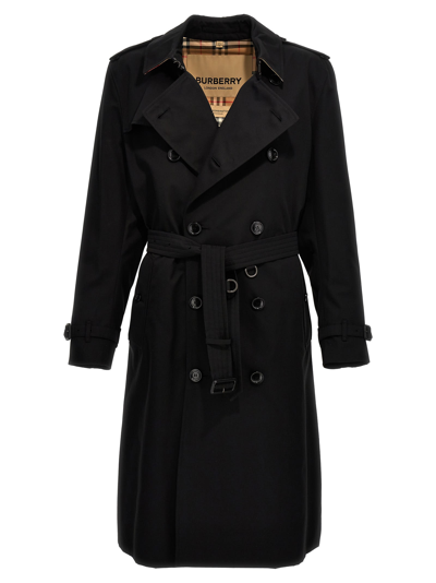 Burberry Heritage Kensington Trench Coat In Negro