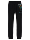 Moschino Logo Print Joggers Pants In Black