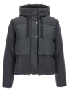 BRUNELLO CUCINELLI TWO-MATERIAL DOWN JACKET