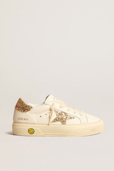 Golden Goose Kids' Sneakers May In White/gold