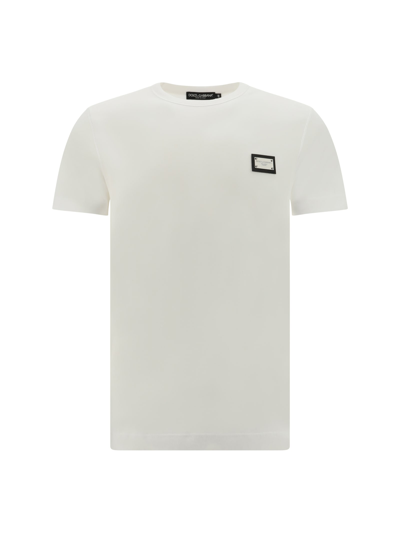 Dolce & Gabbana Dg Essentials Crew Neck T-shirt In White
