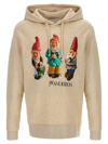 Jw Anderson Gnome Trio Cotton Hoodie In Beige