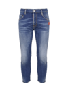Dsquared2 Five Pockets Jeans In Cotton Denim In Navy Blue