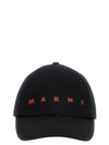Marni Baseball Cap With Embroidered Logo In Black