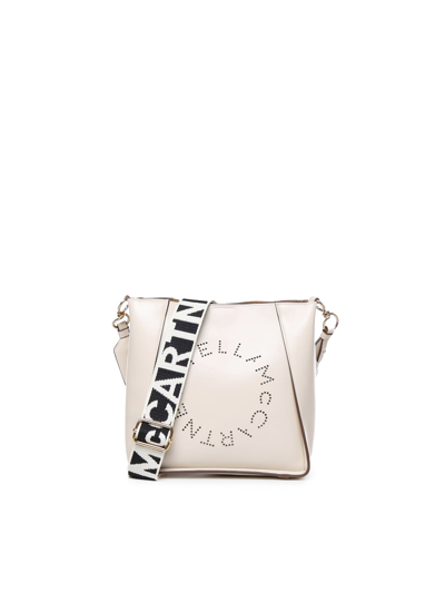 Stella Mccartney Shoulder Bag With Perforated Logo In Pure White
