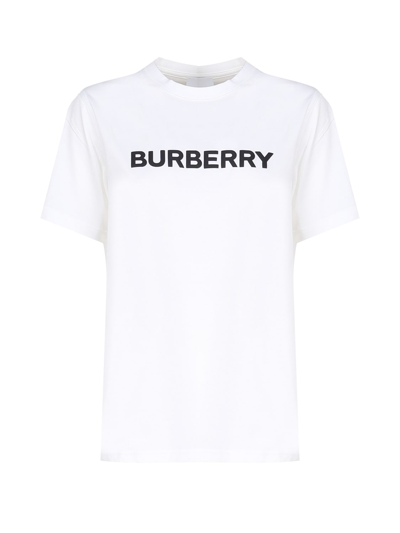 Burberry Logo T-shirt In Cotton In White
