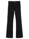 Misbhv Monogram-print Straight-leg Trousers In Black