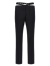 Attico Black Belt Detail Trousers In Black