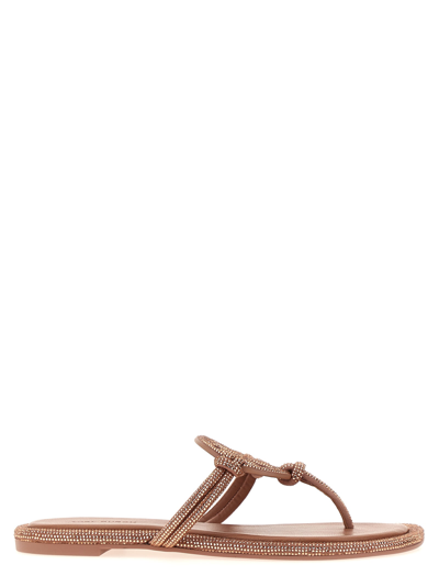 Tory Burch Miller Knotted Pave Sandals In Pink