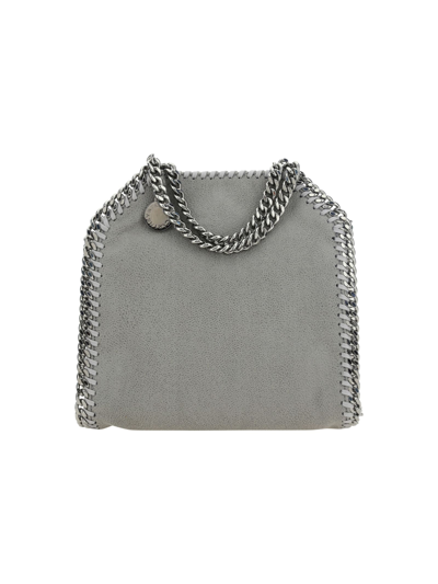 Stella Mccartney Tiny Shaggy Shoulder Bag In Light Grey
