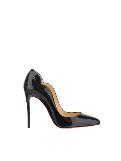 Christian Louboutin Hot Chick 100mm Patent Red Sole High-heel Pumps In Black