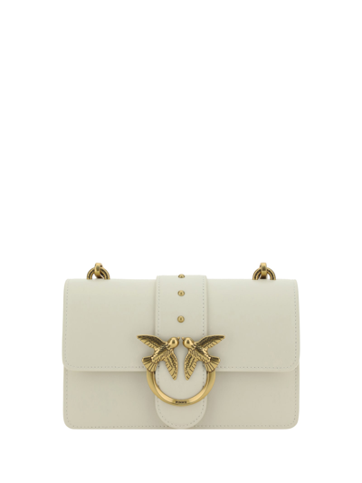 Pinko Love One Mini Shoulder Bag In Bianco