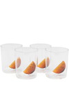 Maison Balzac Slice-detail Glass (set Of Four) In Neutrals
