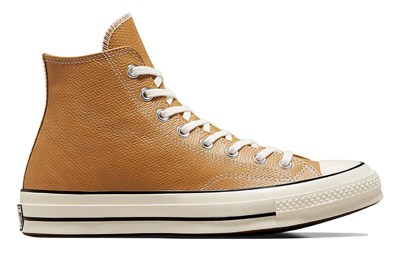 Pre-owned Converse Chuck Taylor All Star 70 Hi Leather Golden Tan In Golden Tan/black/egret