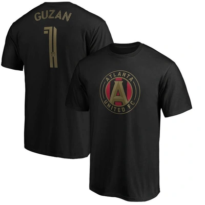 Fanatics Branded Brad Guzan Black Atlanta United Fc Authentic Stack Player Name & Number T-shirt