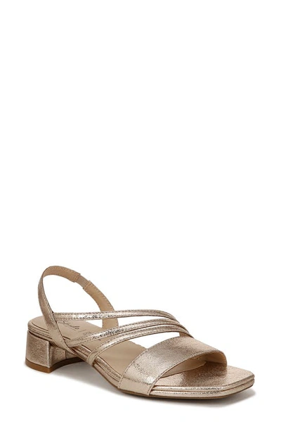 Lifestride Joy Slingback Sandal In Platino Gold Faux Leather