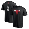 Fanatics Men's  Coby White Black Chicago Bulls Playmaker Name And Number Team T-shirt In Black