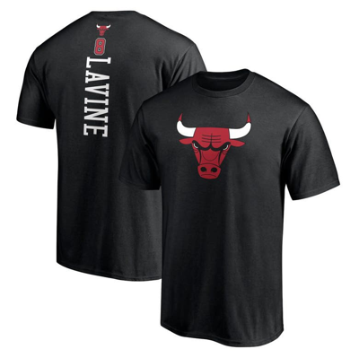 Fanatics Men's  Coby White Black Chicago Bulls Playmaker Name And Number Team T-shirt