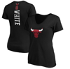 Fanatics Women's  Coby White Black Chicago Bulls Playmaker Name And Number V-neck T-shirt In Black