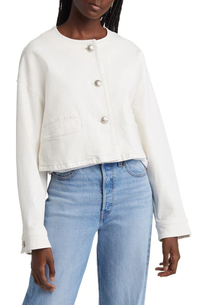Xirena Paley Stretch Cotton Twill Jacket In Dovecote