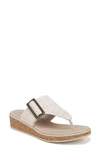 Bzees Bay Flip Flop In Natural Beige Fabric