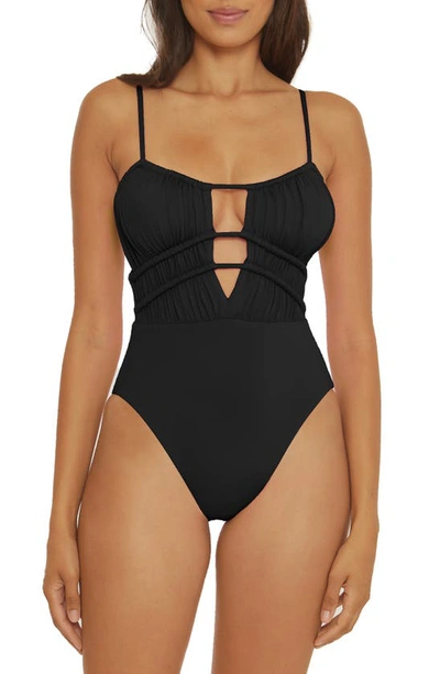 Becca Women's Color Code Santorini One- Piece Swimsuit In Black