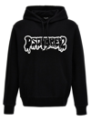 Dsquared2 Black Hoodie With Graffiti Logo Print In Cotton Man In Black