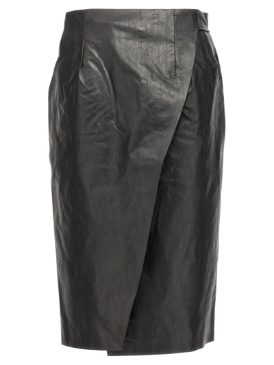 Kassl Editions Wrap Skirt Oil Skirts Black