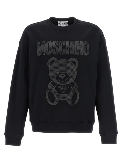Moschino Teddy Sweatshirt Black In Negro