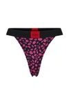 Hugo Boss Stretch-cotton String Briefs With Seasonal Pattern In Patterned