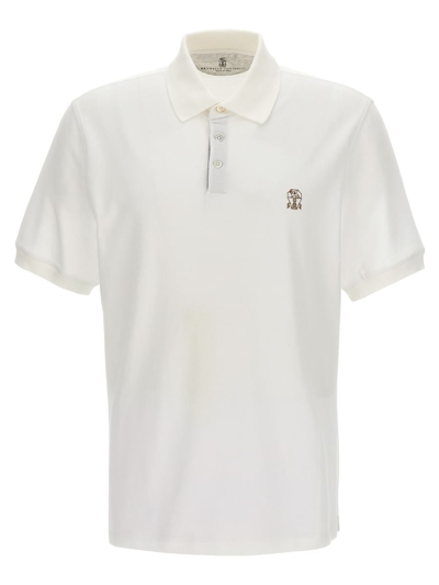 BRUNELLO CUCINELLI BRUNELLO CUCINELLI LOGO PRINT POLO SHIRT