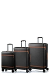 Champs Vintage-like Iii Hardside Spinner Luggage Set, 3 Piece In Black
