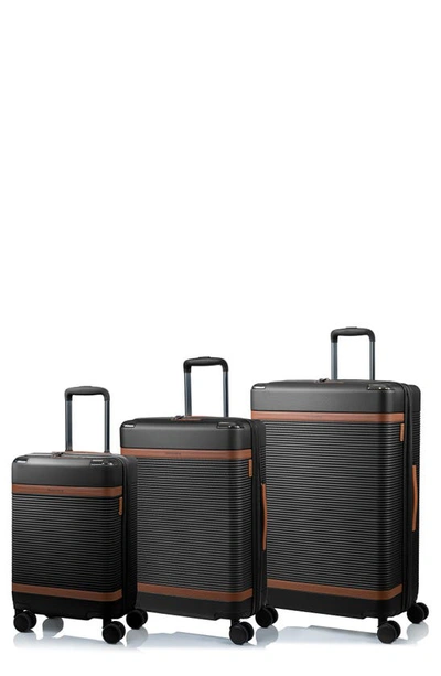 Champs Vintage-like Iii Hardside Spinner Luggage Set, 3 Piece In Black