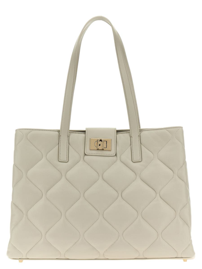 Furla 1927 L Shopping Bag In White