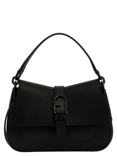 Furla Flow Mini Top Handle Bag In Black