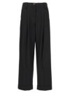 Ganni Drapey Schwarze Palazzo Hose In Black
