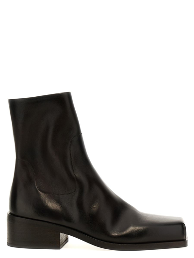 Marsèll Cassello Leather Ankle Boots In Brown