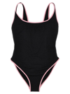 Moschino Black Polyamide Blend One-piece Swimsuit In Black