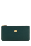 Dolce & Gabbana Bottle Green Leather Dauphine Card Holder