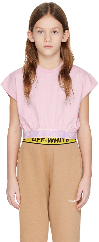 Off-white Kids Purple Bookish Band T-shirt In Lilac Lilac