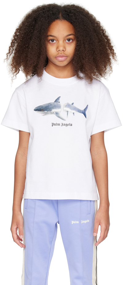 Palm Angels Graphic-print Cotton T-shirt In Grey