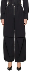 DION LEE BLACK FLIGHT TROUSERS