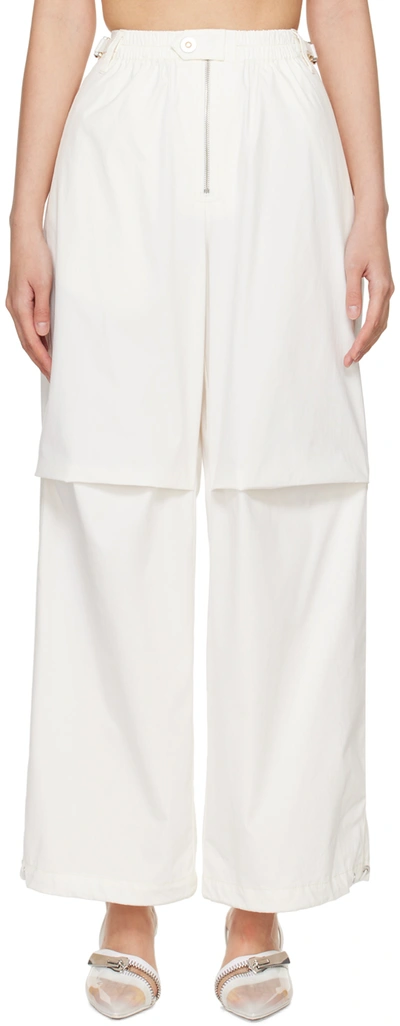 Dion Lee Off-white Flight Trousers In Ivory