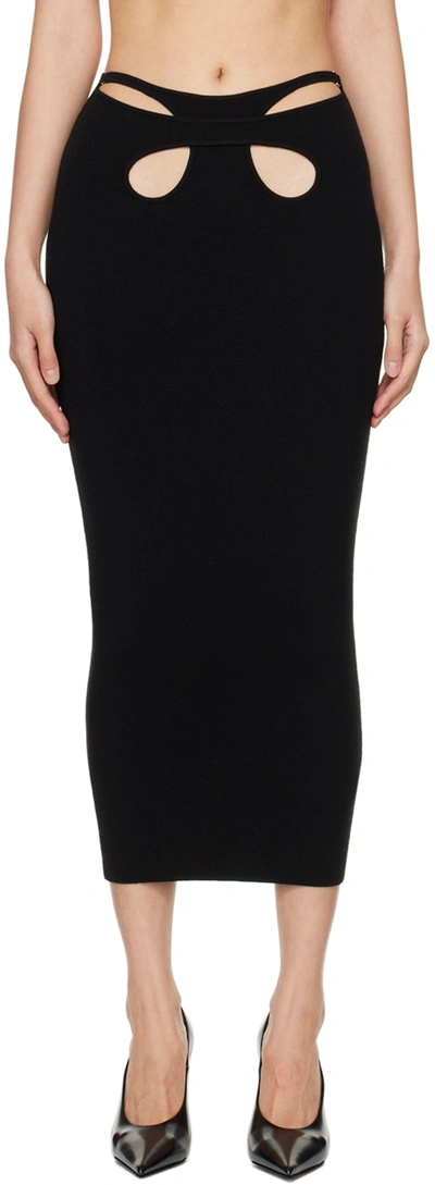 Dion Lee Black Mobius Loop Midi Skirt